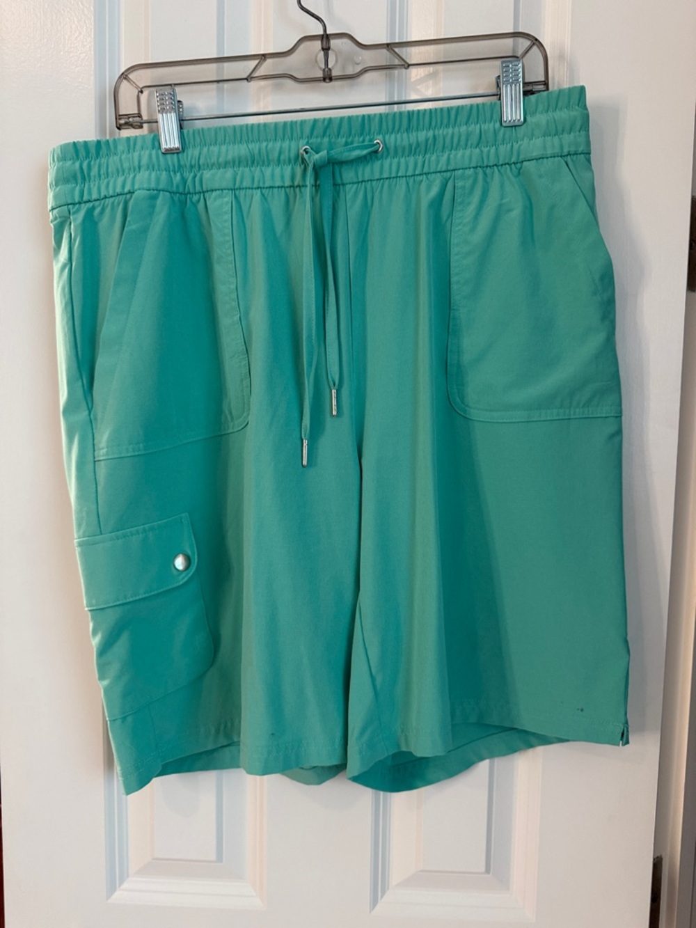 Chico's Zenergy Teal Elastic-Waist Shorts